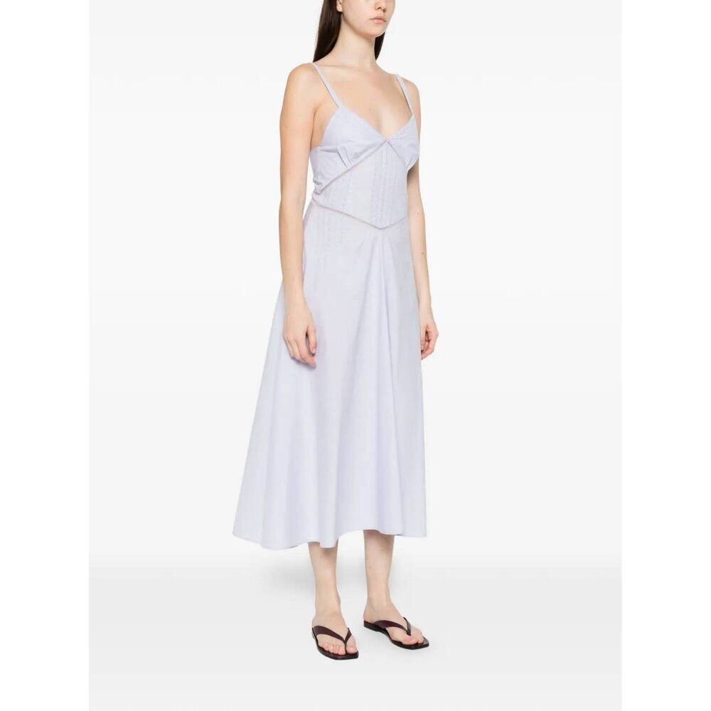 NEW FORTE FORTE embroidery popline straps dress in sky